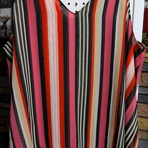 Lane Bryant Multi Striped Swing Tank
